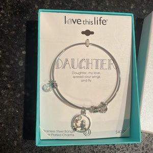 Love This Life® "Daughter, my love, spread your wings and fly" Charm Bracelet